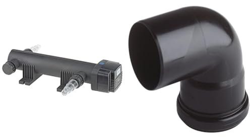 Oase 56885 UVC Vorklärgerät Vitronic 36 W geeignet für Teiche bis 40 m³ & 55045 DN75/87 Verbindungsbogen, Schwarz