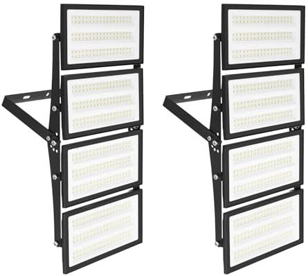 Viugreum 2 Packs 400W Projecteur LED Exterieur, Blanc Froid 6500K 40000LM, IP66 Étanche Eclairage Exterieur, Extérieur De Projecteur Idéal Pour Garage Atelier Parkings Gym