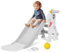 KORIMEFA Kinder Rutsche, Indoor/Outdoor Kinderrutsche, Garten Rutsche mit Basketballkorb, Babyrutsche, Kleinkinder Rutschen Klein für Kinder 1-3 Jahren (Weiß)