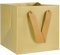 AZOWA Gold Papier Geschenktüte Klein quadratische Geschenktüten mit Henkel Party Geschenk Papiertüten (20 x 20x 20 cm, 10 Stück)