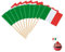 100 Piezas Italia Bandera Palillos de Dientes,Palillo Decorativo,Mini Etiquetas de Comida Banderas para la Fiestas de Alimentos Pastel de Frutas Platos Fiesta Pub Decoración,Cocktail Sticks,Cupcakes
