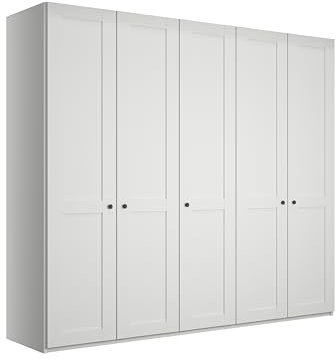 WIEMANN Drehtürenschrank Landhausstil Kleiderschrank 250cm breit, Weiß, Höhe 216cm, Marlow
