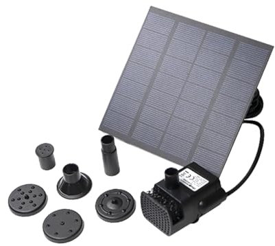 Fenteer Pompa Ad Acqua Solare Pompa Ad Acqua Ad Energia Solare per Fontana Ad Acqua per Acquario, da Giardino