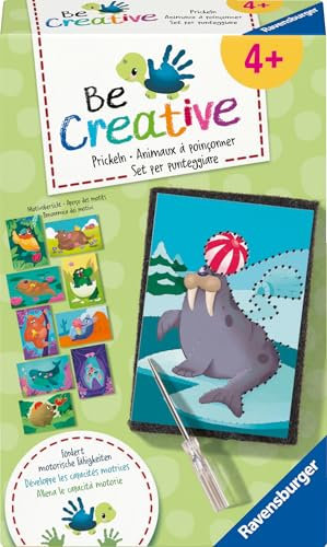 Ravensburger BeCreative Prickeln - Bastelset für Kinder ab 4 Jahren, Prickeln für Mädchen und Jungen - 25537 - Geburtstagsgeschenke, Deko selber basteln
