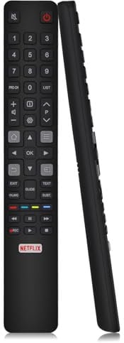 TCL Remote Control Replacement, TCL TV Remote ARC802N RC802N YUI1 for 4K LCD LED Smart TV 49S6000FS 50DP600 F43S5916 H32S5916 U55P6006 with Netflix Buttons, No Setup Required