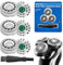 3 Stück SH90/72 Ersatzscherköpfe Kompatibel mit Philips, für Series 9000(S9xxx) 8000(S8xxx) SW97xx Rasierer Ersatzköpfe Nass Trocken Rasierer, Rasierer Herren Scherköpfe mit Reinigungsbürste
