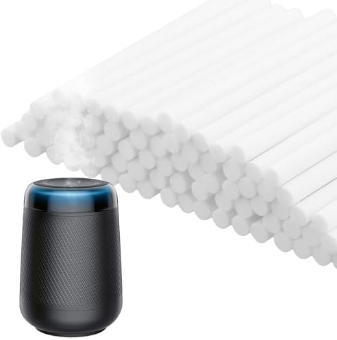 Anseom 100 Pcs Humidifier Sticks Humidifier Refill Sticks Filter Refill Sticks Wicks Filter Replacement Wicks Car Diffuser Sponge Refill Sticks Wick for USB Radiator Mini Humidifiers Bedroom