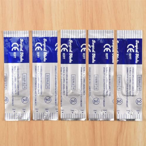 Somoke - Kit di sutura in acciaio inox, con lame per bisturi per veterinari, studenti di laboratorio di biologia e dissezione