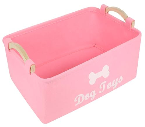 Hohopeti Aufbewahrungskorb für Hundespielzeug Spielzeug Aufbewahrung Hunde Aufbewahrungsbox Mit Griff Hundespielzeugbehälter Heimtierbedarf Spielzeug für Katzen Hunde