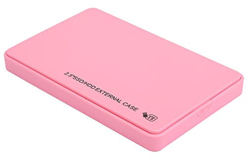 Matybobe 2.5in Mobile Festplatte Externe Hülle Hochgeschwindigkeitsübertragung USB3.0 HDD-Box Ultra-dünn Tragbares ABS-Material (Rosa)