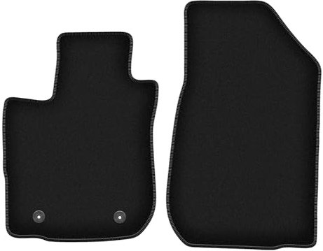 Wielganizator Velours Vorne Fußmatten passend für Dacia Sandero II FL (2018-2021) | Qualität: Basic - Genaue Passform, rutschfeste Untregrund 2-teilig - Schwarz