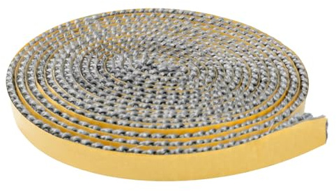 SDLDEER Kamin Dichtband, 3mm x 10mm x 2.5m Ofendichtschnur Feuerfestes Dichtungsband Selbstklebend Kamin Ofenrohr Dichtung für Kamin, Ofen, Ofenrohre, Smoker, Rauchrohr