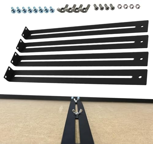 Xistuoz Schubladen-Reparaturhalterung | Schrank-Hardware-Möbel-Reparaturset, 4-teiliges Werkzeug-Set, strapazierfähig, Bodenstütze mit Schrauben für Holz/Spanplatten/MDF