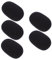 VANZACK 5pièces Housses De Microphone Éponge Noire Professionnels Anti-vent Pour Microphones Gooseneck Accessoires De Microphone Protection La Salive Poussière