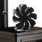 HEUNGBERANT Ventilateur de cheminée, 8 feuilles, silencieux, sans courant, avec thermomètre, pour bois/foyer/tuyau de poêle