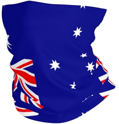 PHAYAH Halstuch, Gesichtsmaske, Motiv: australische Flagge, kühlender Schal, Sturmhaube, Bandana, Abdeckung für Damen und Herren
