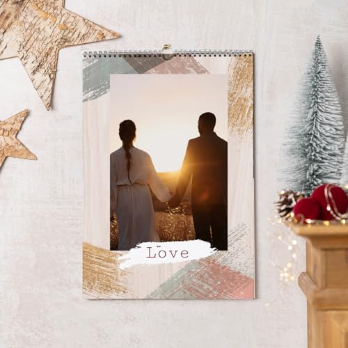 Wanapix | Fotokalender 2027 Personalisiert | Auf Deutsch | A4 Braun