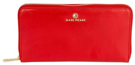 Marc Picard Leder Geldbörse Firenze Zip Wallet Red rot