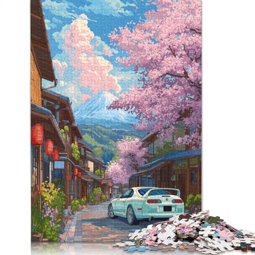 1000 Teile Japanische Kirschblüte Supra MK4 Puzzle für Erwachsene, Papierpuzzles für Erwachsene, Teenager, Mann, Frau, Geschenk, 38 x 26 cm/1000 Stück