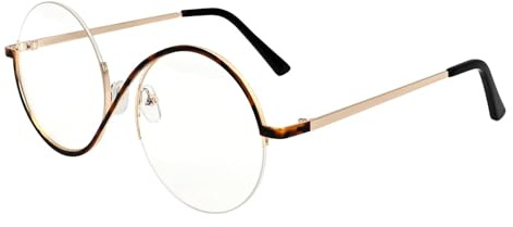 RIVIEVAL Elphaba Brille, runder Metallrahmen, Cosplay Brillenzubehör, Hexenkostüm Accessoire