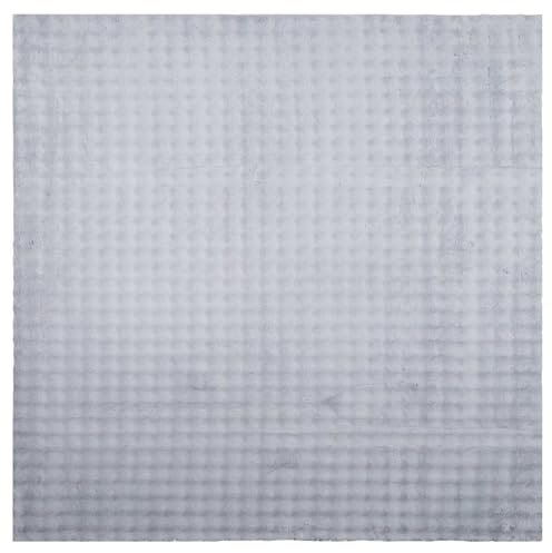 vidaXL Quadratischer Teppich, grau, 120 x 120 cm, stilvoller Teppich für Wohnzimmer, perfekter Komfort-Teppich für Schlafzimmer, multifunktionaler Teppich, langlebig, weicher und schicker Teppich für