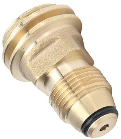 Bewinner Adapter für Propantank-Messinganschlüsse, Wandelt LP-TANK-POL-Serviceventil in QCC1-Typ1-Schlauch um, Sichere Luftdichte Verbindung, Massives Messing, kein Werkzeug Erforderlich, für Gasgrill