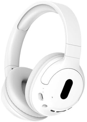 DOCANIO P7 Max Pro Over Ear Bluetooth Headphones, Zero-Pressure Ergonomic Memory Foam Earpads, Wireless Headset for Travel Gaming Office white