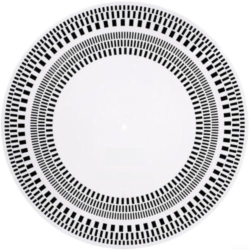Disque stroboscopique pour calibrage 33 45 78 tr/min avec règle de surplomb (blanc)