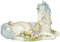 Cosmos CG 80076 feines Porzellan Einhorn mit Fee Musical Figur, 20,3 cm