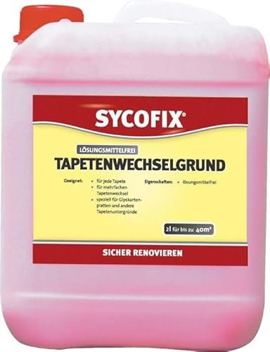 SYCOFIX Tapetenwechselgrund LF (1 Liter), lösemittelfrei, für saugende und nicht saugende Untergründe, Tiefgrund