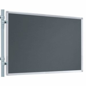 Franken Präsentations-Stellwand 90x120 cm grau/Filz