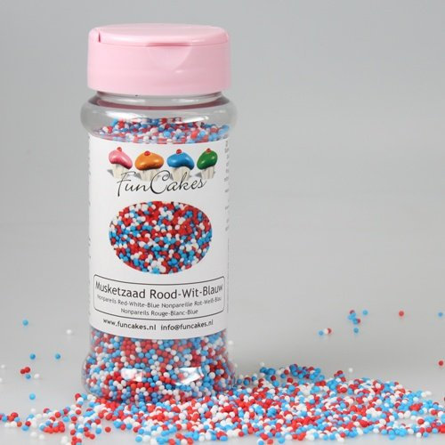 FunCakes Nonpareilles - Rot Weiß Blau - 80g