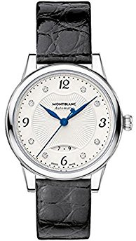 Montblanc Damen-Armbanduhr 27mm Armband Kalbsleder Schwarz Automatik 111055