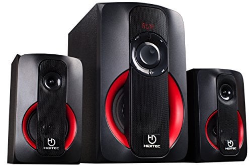 Hiditec | Powerful H400 80W RMS Speakers | Speaker with USB | Speaker with FM Radio | Sound System 2.1 (Bluetooth 4.1, USB, SD, 100W RMS, Line-In, Radio) | Powerful 100w Sound