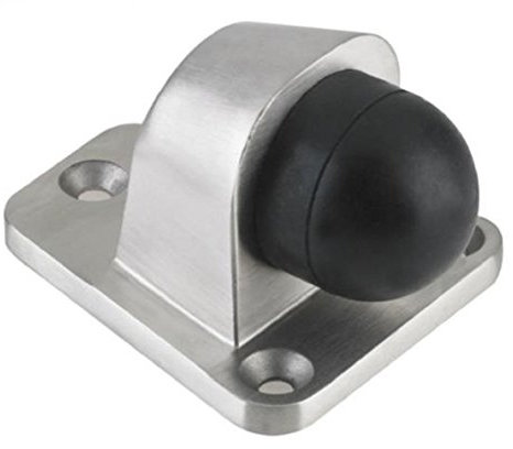 Heavy Duty Oversized 3 Fixing Points Floor Mounted Door Stop ZAS84SS - Satin Stainless Steel