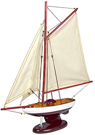 Navyline Modellboot aus Holz mit Ständer – Chaloupe