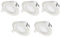 TEVEA® Ultra Flach LED Einbaustrahler IP44 dimmbar für den Wohnbereich |auch für das Bad geeignet| Warmweiß 6W 230V Rahmen weiss Rund Einbauspots Badleuchten, 5 Stück Einbauleuchten