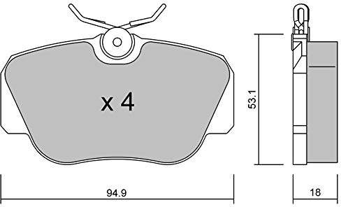 metelligroup 22-0041-0 - Made in Italy - Bremsbeläge