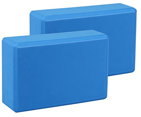 EXERZ Yogablock 2er Set EVA – Rutschfeste Yoga Blöcke für Pilates Fitness Stretching Handstand – Leicht Stabil Gymnastikblock für Anfänger & Fortgeschrittene 23 x 15 x 7,5 cm