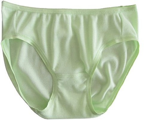 HERMKO 2130 Mädchen Slip aus 100% Bio-Baumwolle, Unterhose in Feinripp-Qualität, Farbe:Limone, Größe:116
