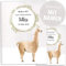 OLGS U-Heft Hüllen Set | Baby Tiere | Hochwertige Hüllen für Kinder Untersuchungsheft & Impfpass | Geschenkidee personalisierbar mit Namen, Geburtsdatum (Uhefthülle Set personalisiert, Lama)