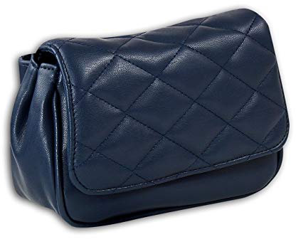New Bags 2in1 Damen Hüfttasche Gürteltasche Navy gesteppt Ziernähte OTD5025B Kunstleder Umhängetasche
