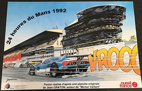 Poster, 24h du Mans – 1992 – Jean Graton – 40 x 60 cm