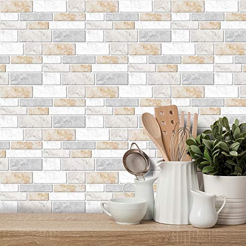 Wall Tile Transfers Sticker for Home Decor, Peel & Stick self-Adhesive splashback, Tile Decals for Living Room Kitchen Bathroom Decor, 54 Pieces