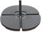 CONCEPT USINE | Poids de lestage Parasol Pied en Croix | Lot de 4 Dalles à Lester Polyéthylène Haute Densité | A remplir d'eau ou de Sable : 13L par Dalle | Résiste Chocs & Intempéries Imperméables
