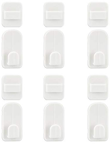 SNAGAROG Organizador para Mandos TV de Pared, 6 Porta Mandos Adhesivos de Plástico Blanco con Buena Adherencia Gancho para Mando del Aire Acondicionado para Colgar y Organizar Mandos Móvil