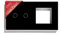 BSEED Marco de vidrio panel de marco de vidrio para interruptor de luz y enchufe panel de vidrio de vidrio panel de vidrio para interruptor de luz de pared y enchufe 2 Gang Negro 157 mm