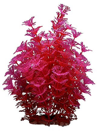 CUSROS Plantes artificielles pour aquarium - En plastique - Pour décoration d'aquarium - Rouge - Taille unique