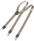DonDon Hosenträger Herren gestreift schwarz beige schmal 2,5 cm - Extra starke Clips für Anzug - Hosenträger Herren extra stark - Ideal für Männer oder Damen Rockabilly Suspenders