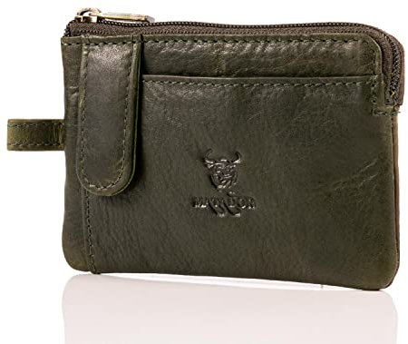 MATADOR Echt Leder Auto-Schlüssel Herren Tasche Schlüsseletui Damen Keyring Kartenfach Geldfach Männer Hochwertig Design Schlüsselanhänger Mäppchen(GREEN/GRÜN)